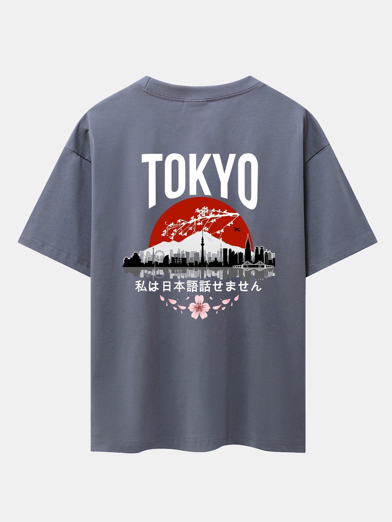 Tokyo Scenery Back Print Oversize T-Shirt