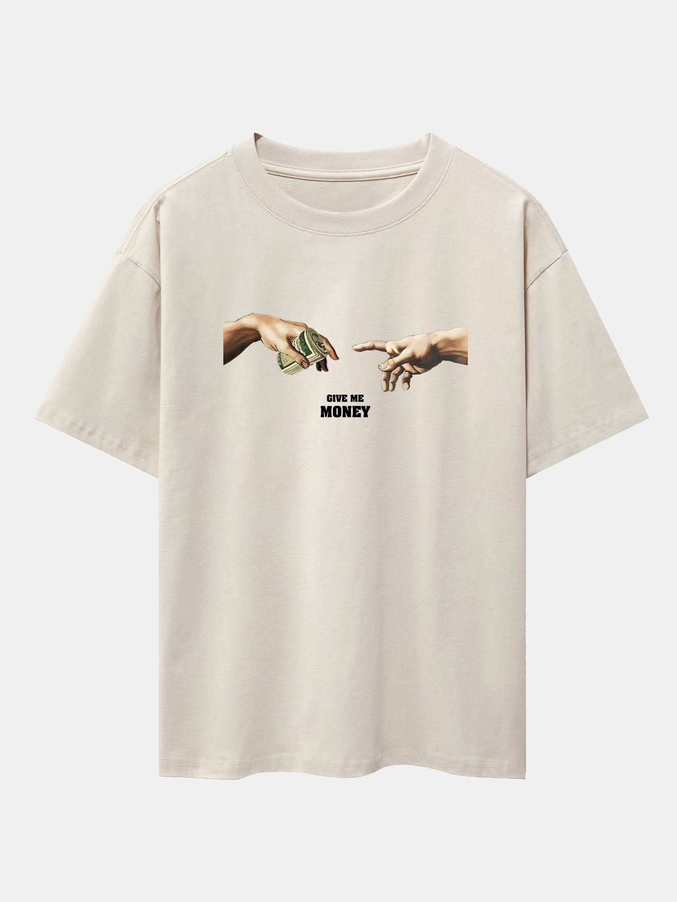 Hand Cash Print Drop Shoulder Oversize T-Shirt