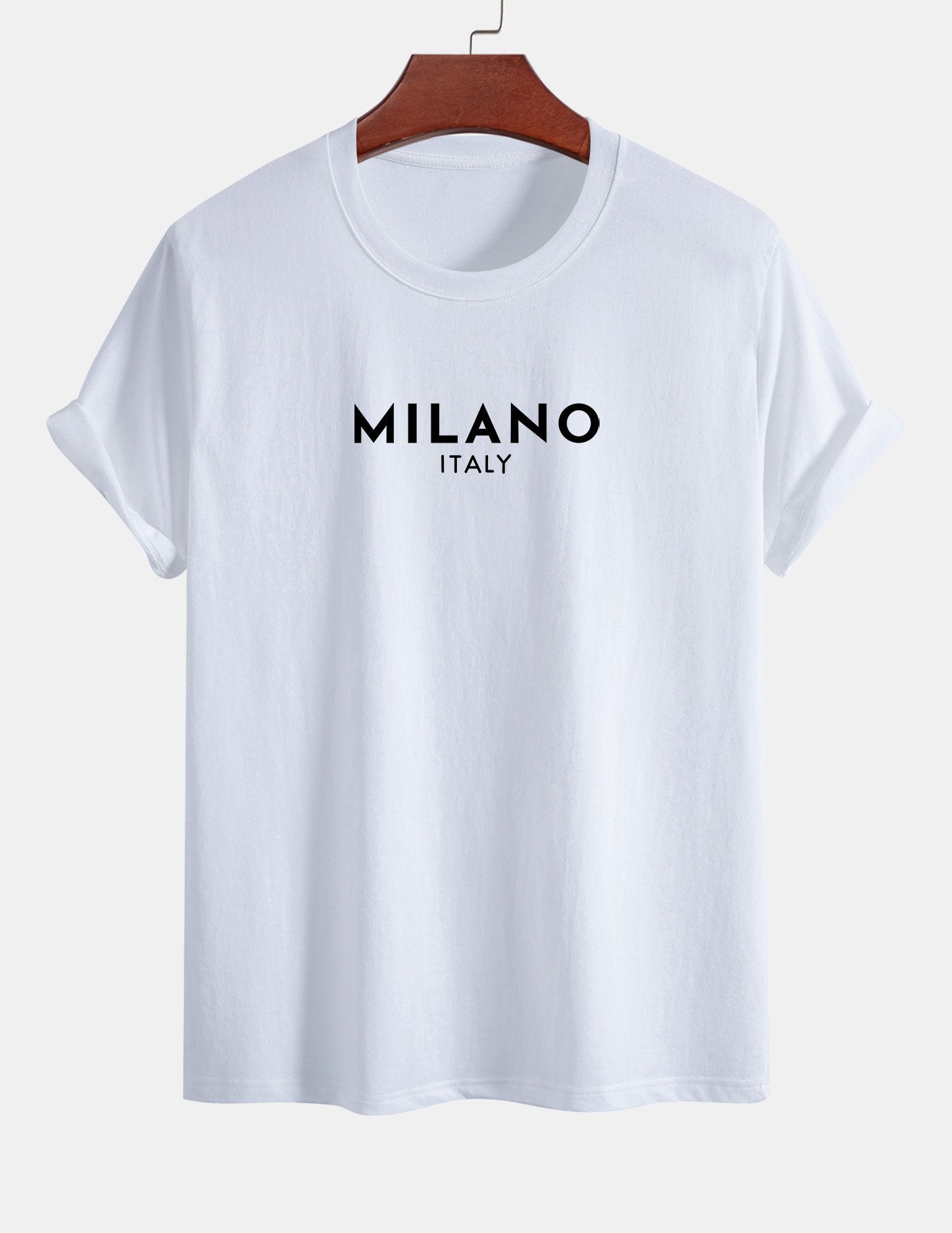 Regular Fit Milano Italy Print Cotton T-Shirt