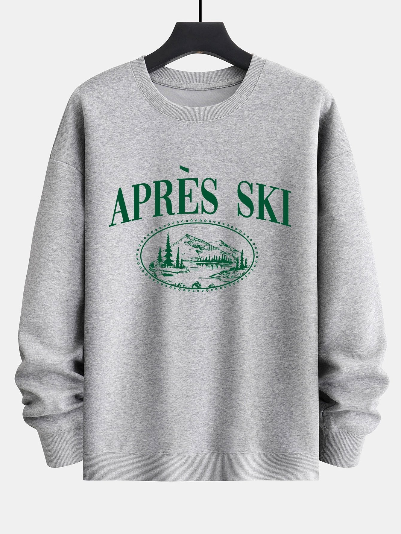 Sweat-shirt coupe décontractée à imprimé après-ski