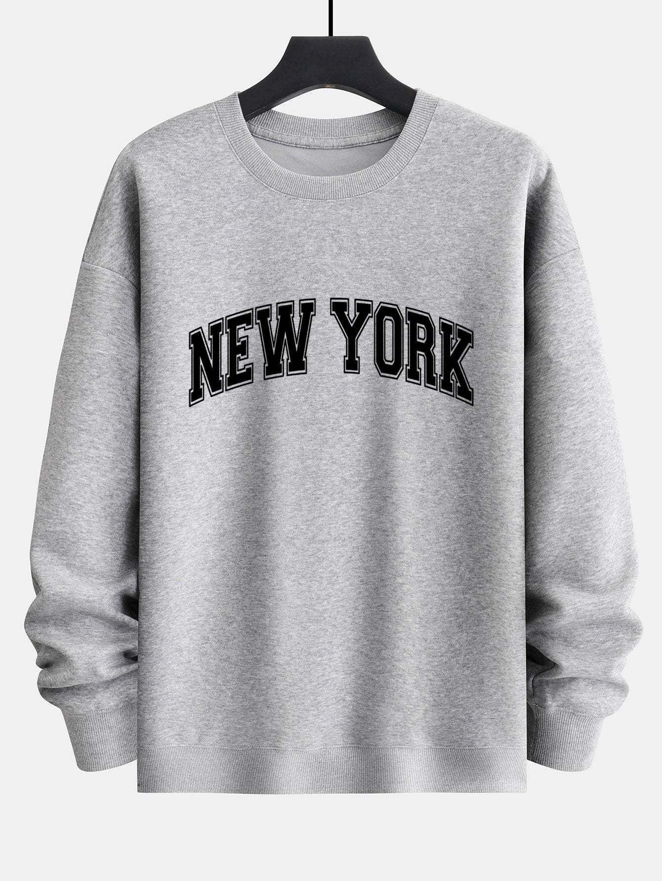 Sweat-shirt coupe décontractée à imprimé New York