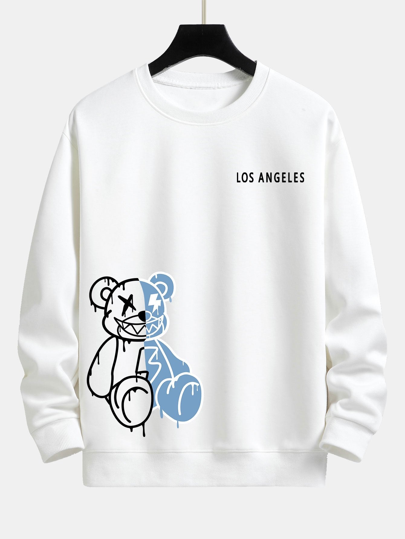 Los Angeles Dissolving Bear Print Relax Fit Sweatshirt