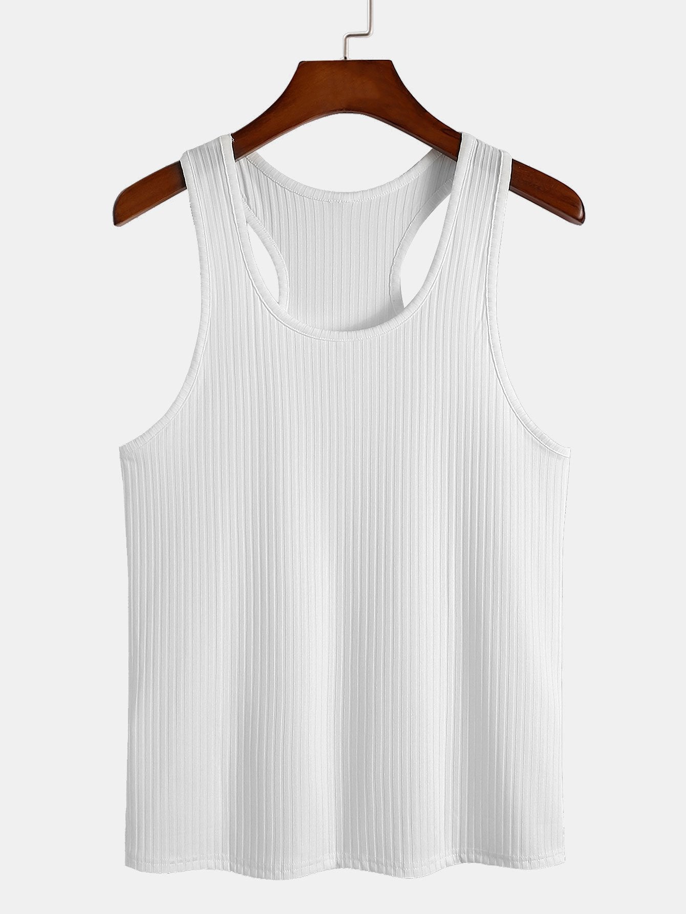 Basic Slim Ribbed Racer Back Tank