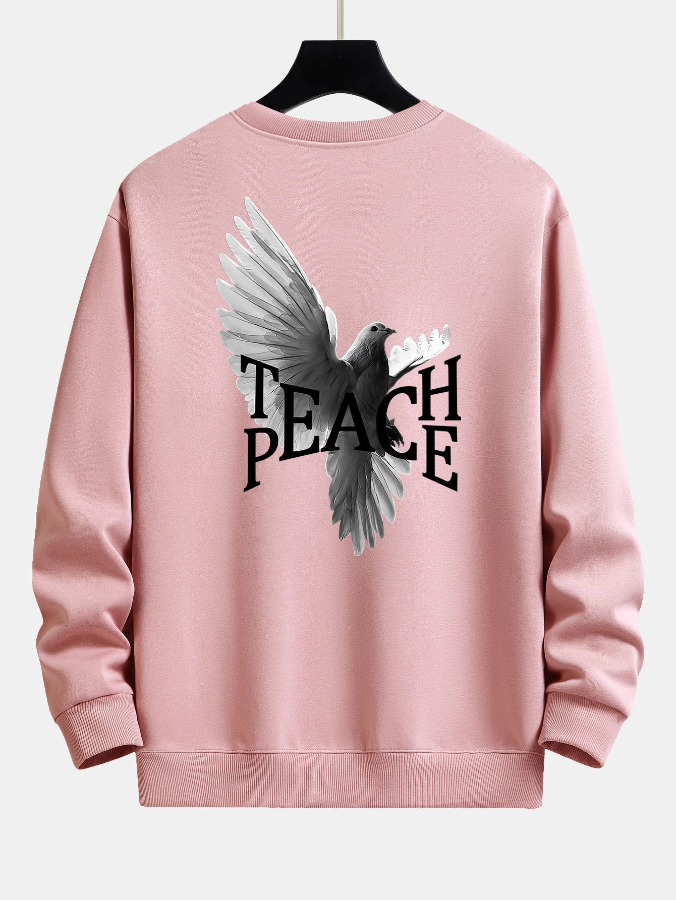 Sweat-shirt coupe décontractée à imprimé Peace Dove