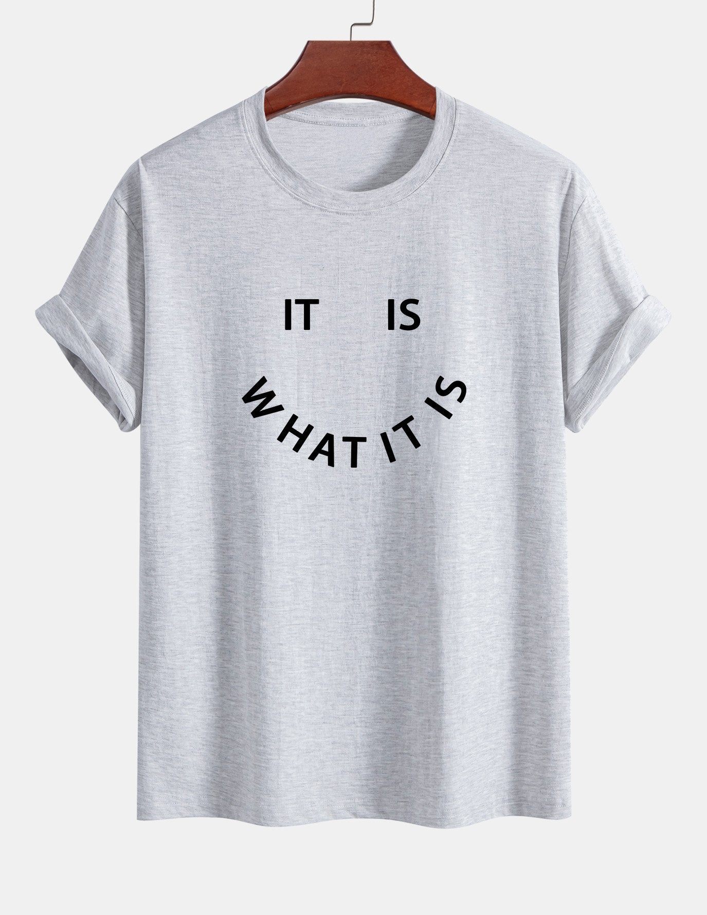 Regular Fit It Is What It Is Print Cotton T-Shirt