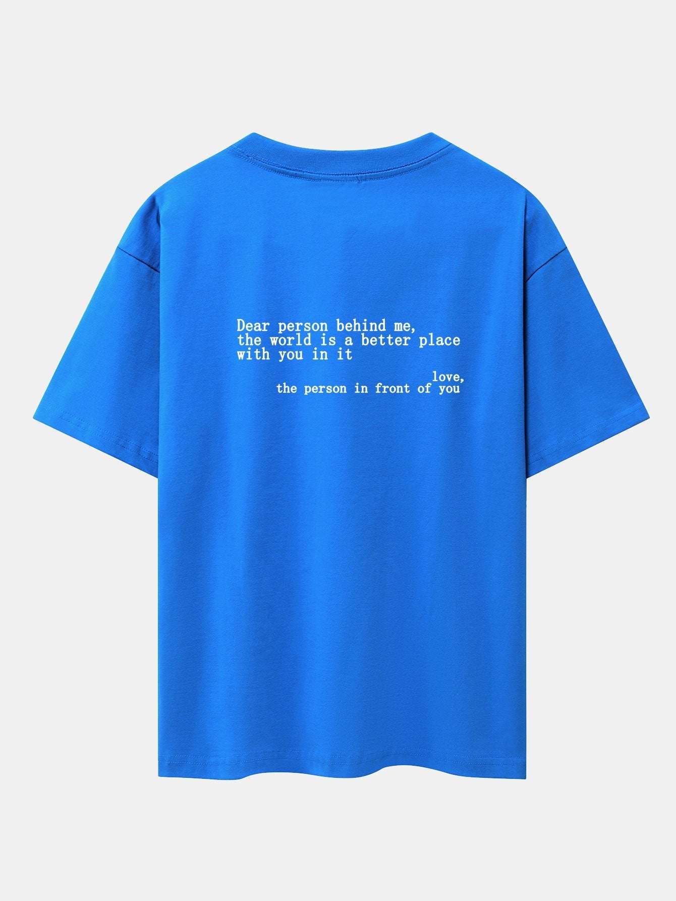 T-shirt oversize à épaules tombantes et slogan imprimé au dos 