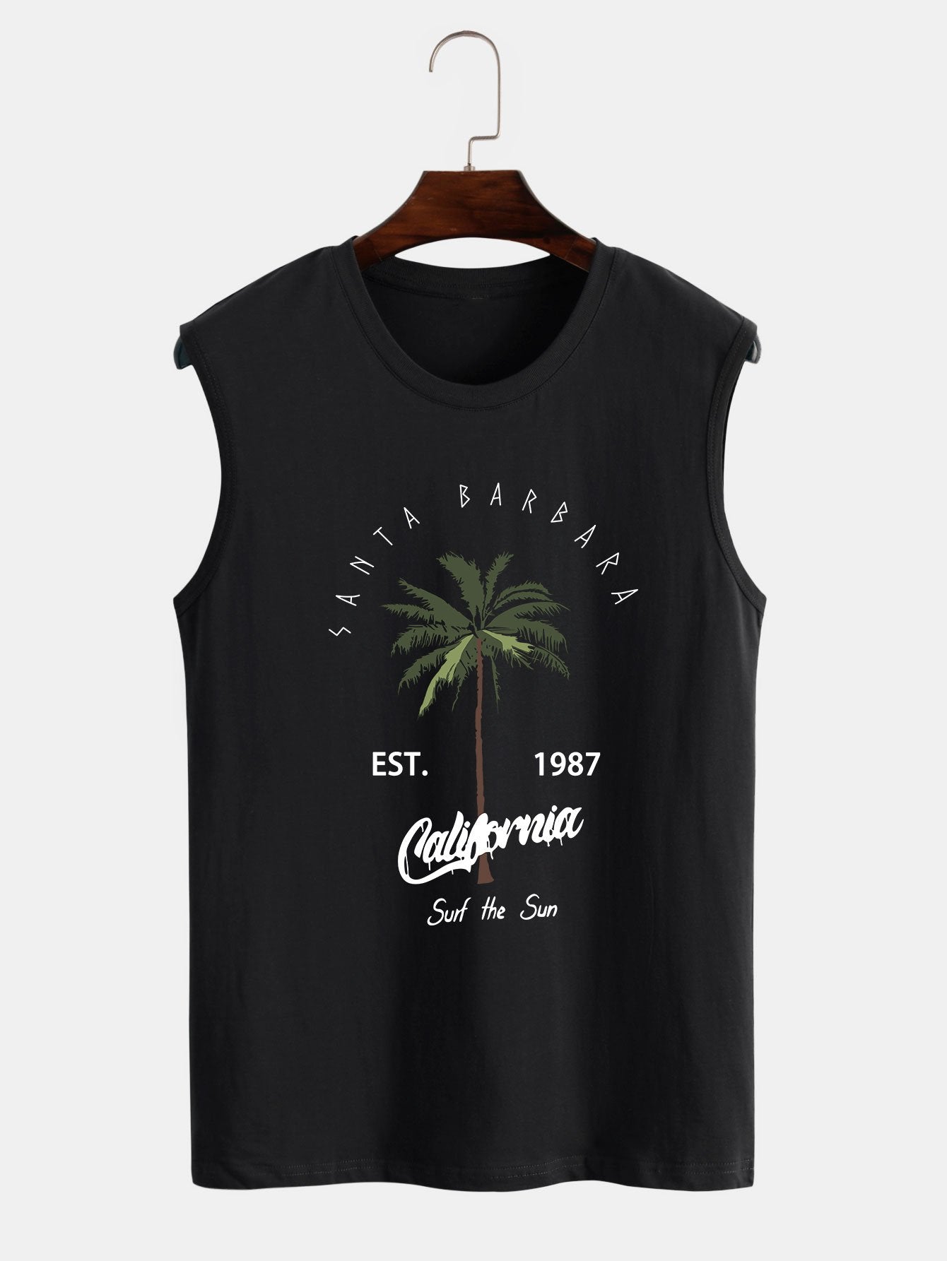 California Palm Tree Print Tank Top