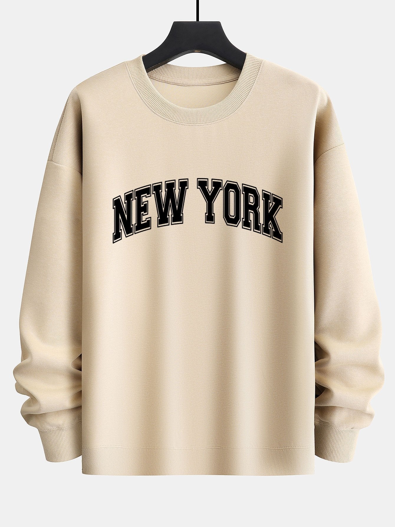 Sweat-shirt coupe décontractée à imprimé New York