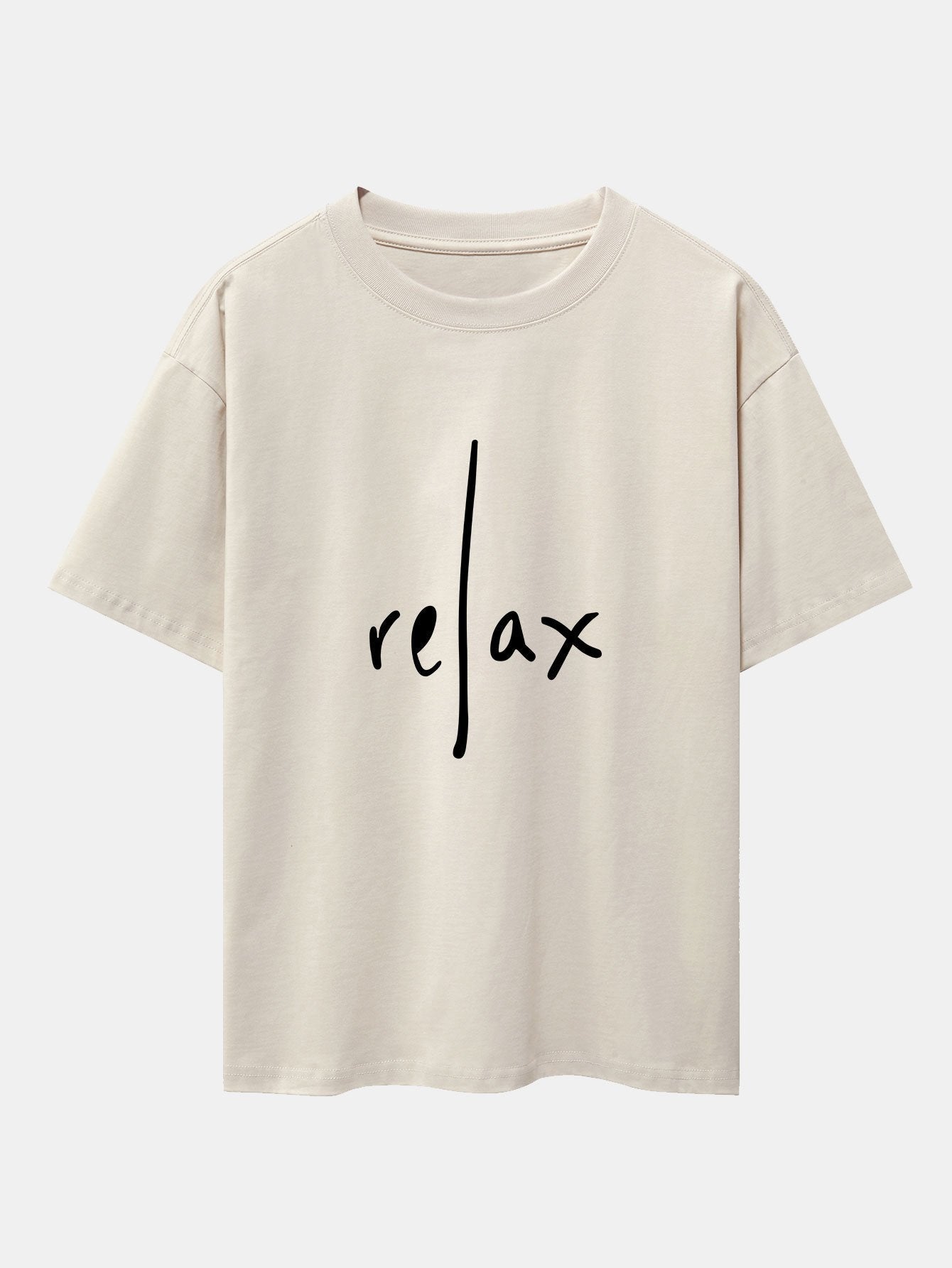 Relax Print Drop Shoulder Oversize T-Shirt