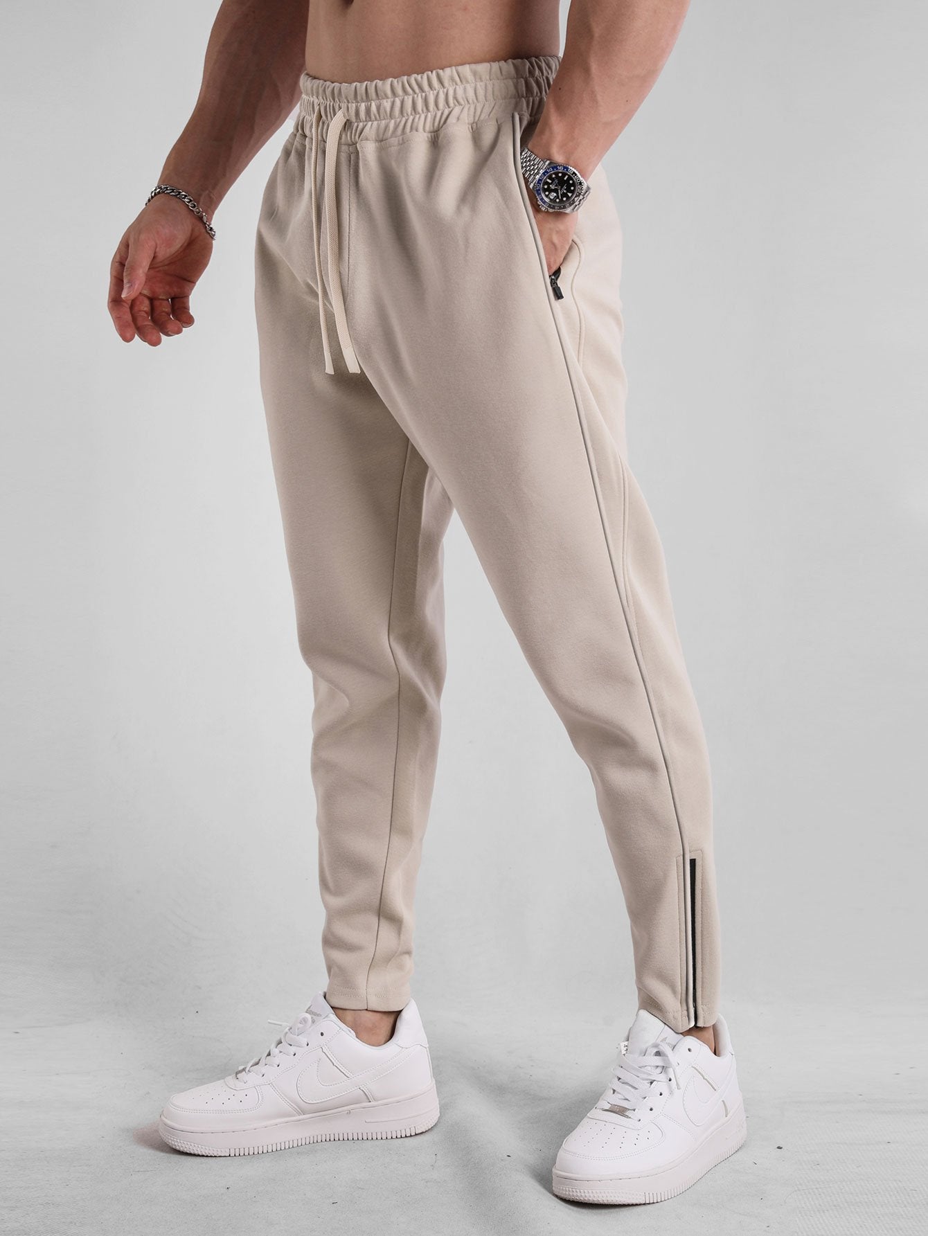 Pantalon de jogging à ourlet zippé