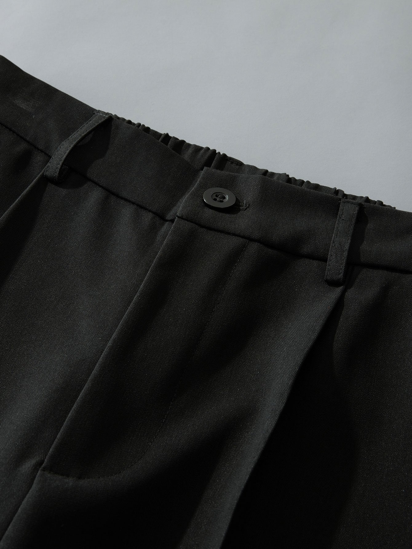 Pantalon droit coupe décontractée à taille élastique