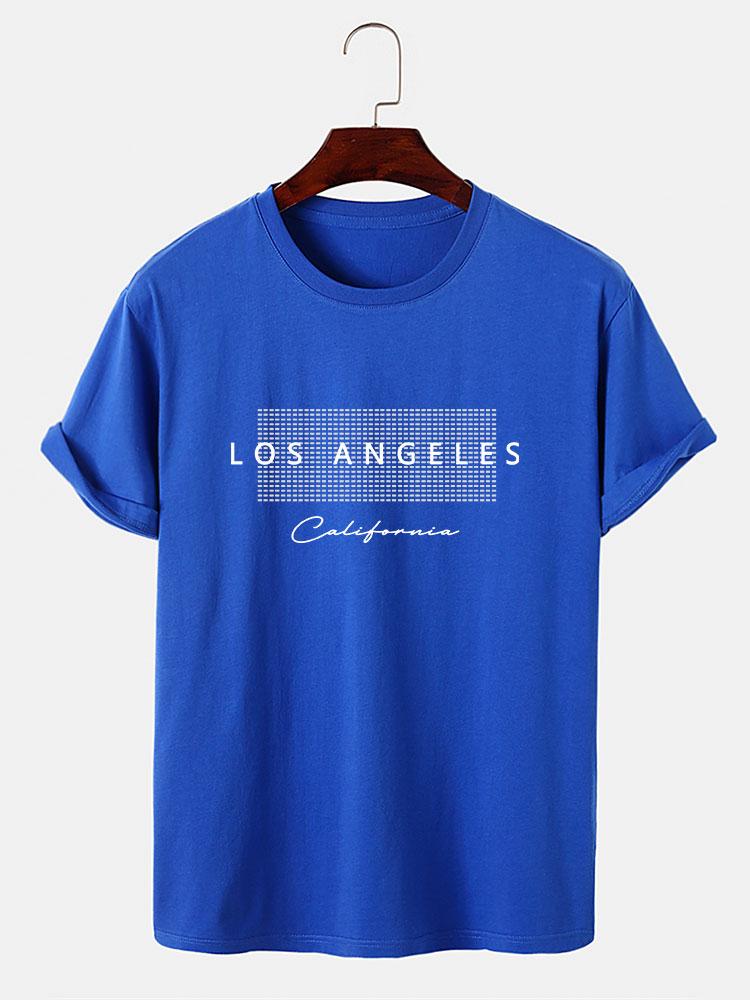 T-shirt imprimé à carreaux Los Angeles