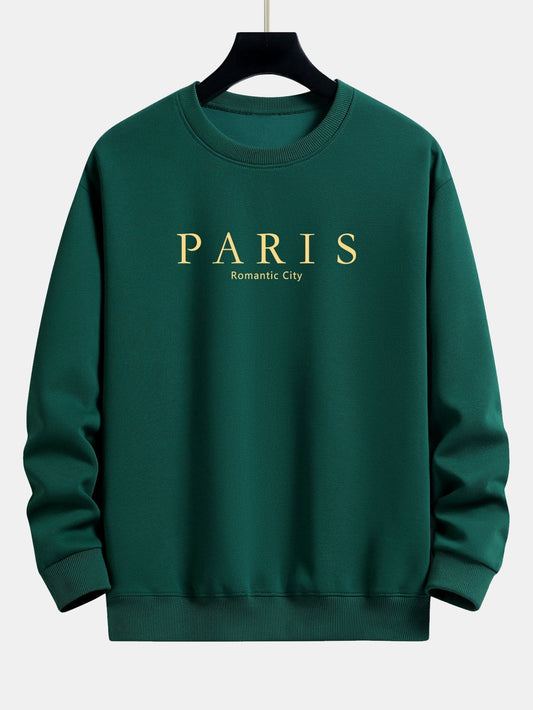 Paris Slogan Print Relax Fit Sweatshirt