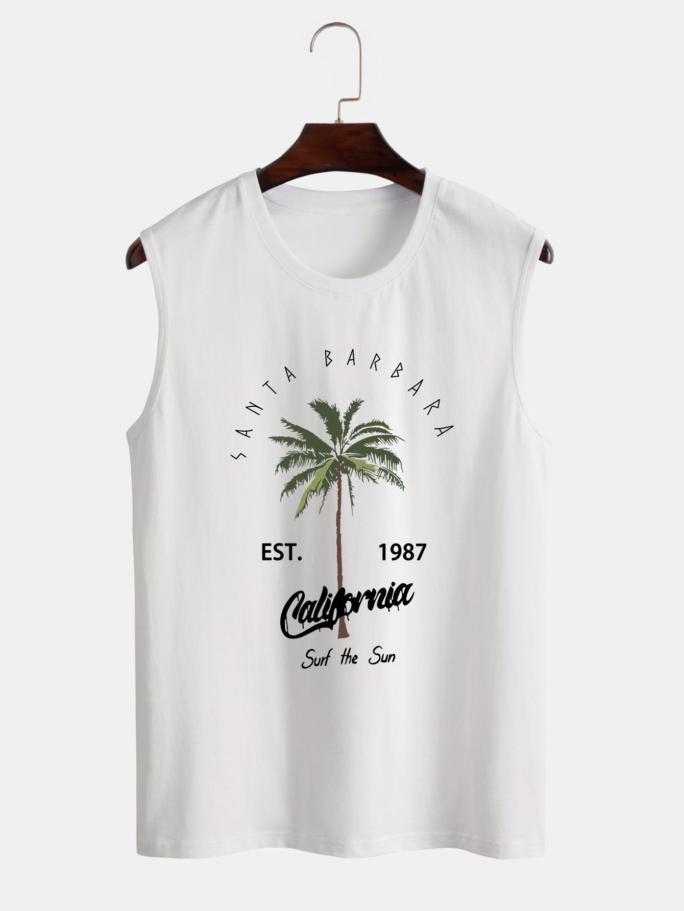 California Palm Tree Print Tank Top