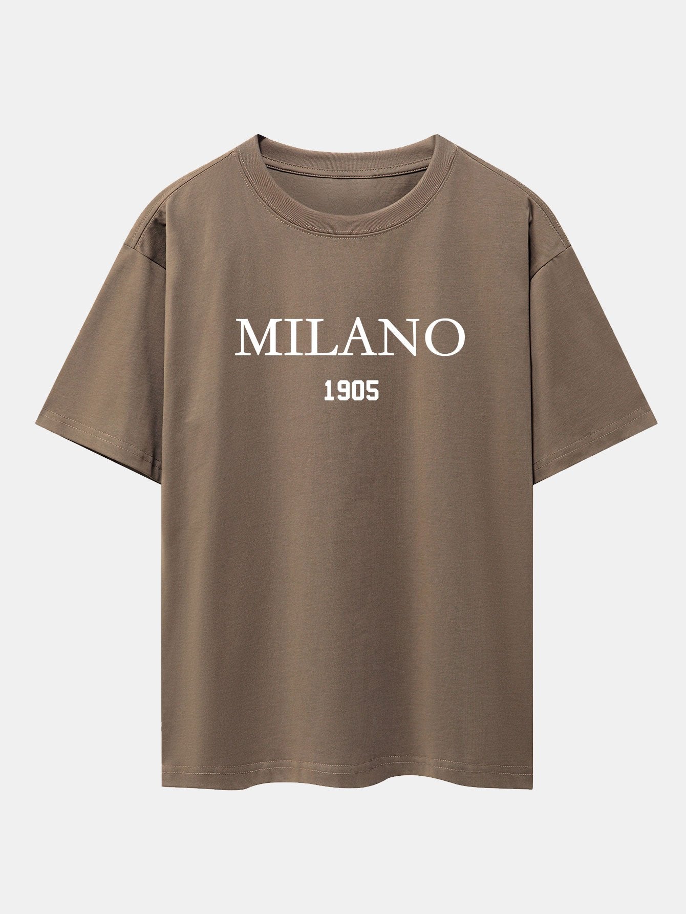 Milano Slogan Print Drop Shoulder Oversize T-Shirt