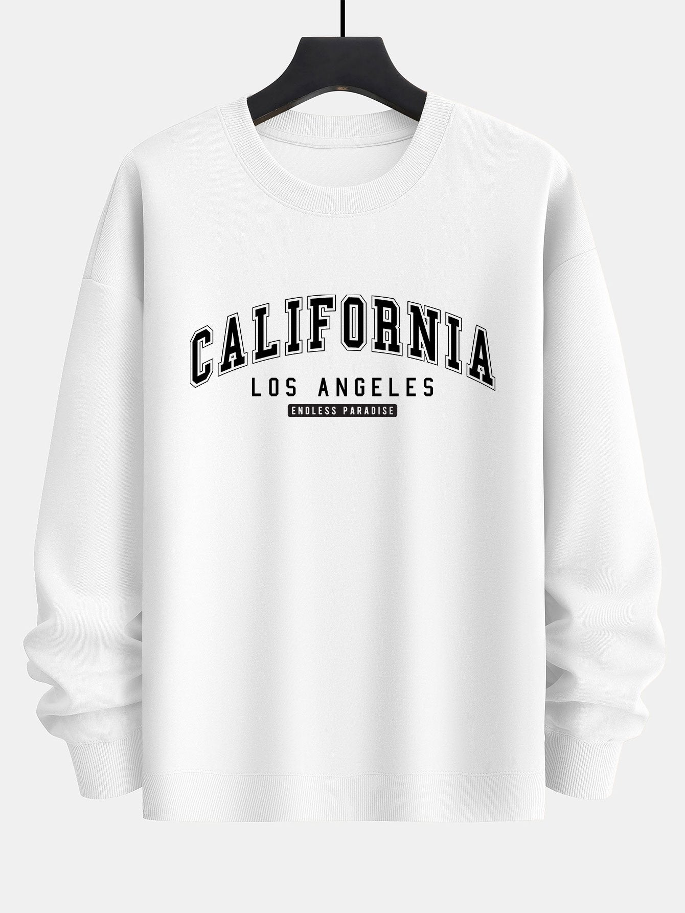 Sweat-shirt coupe décontractée à imprimé californien