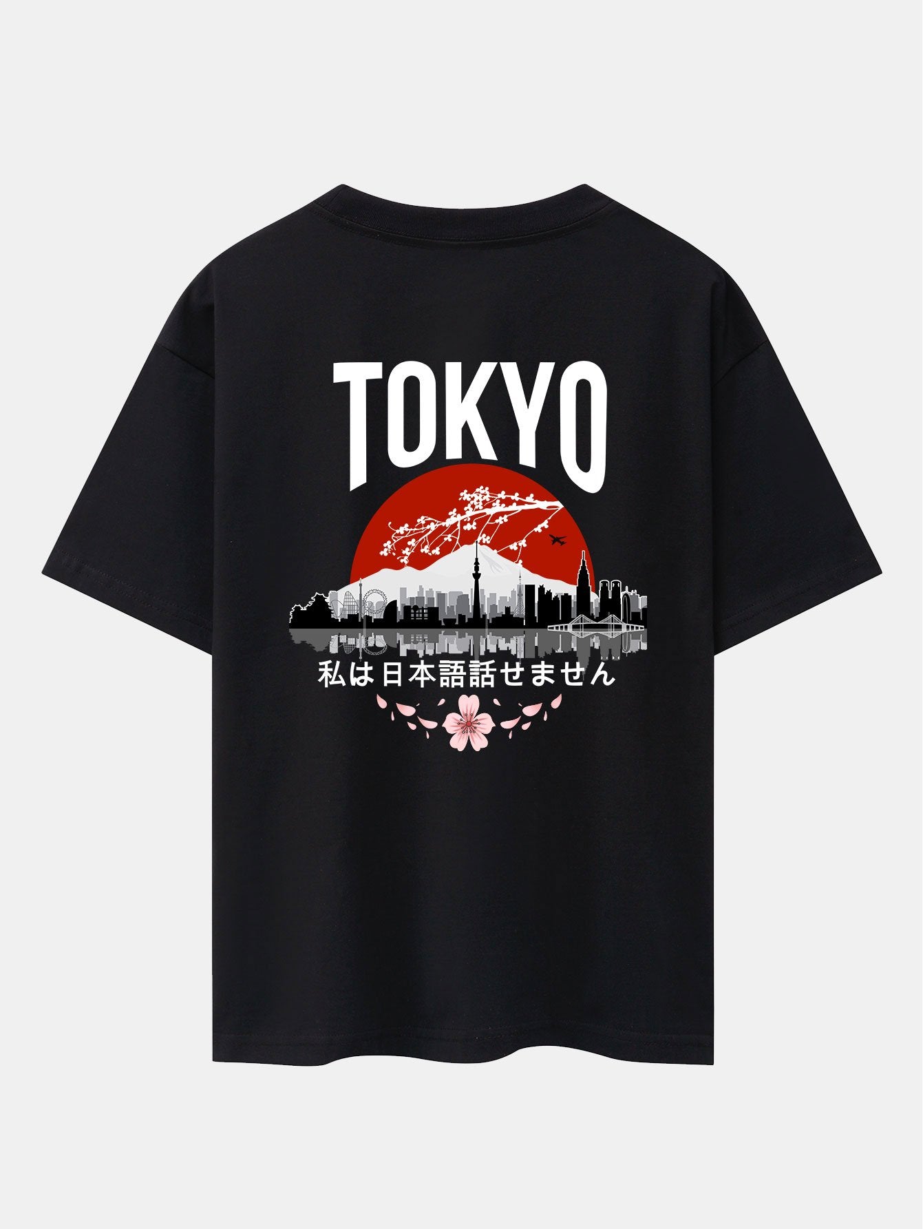 Tokyo Scenery Back Print Oversize T-Shirt