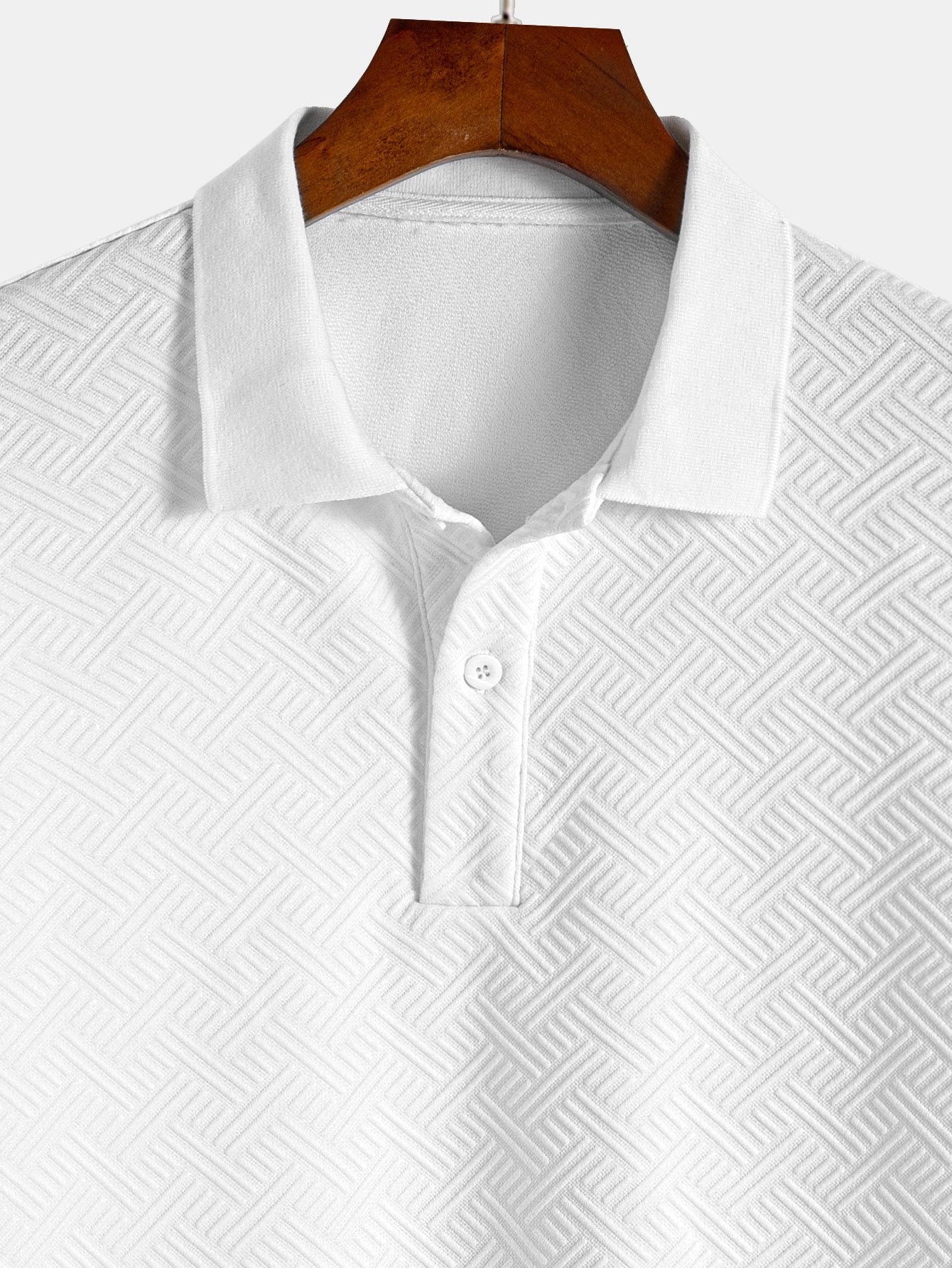 Polo rayé en jacquard