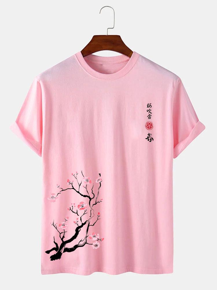 Cherry Blossoms Print T-Shirt