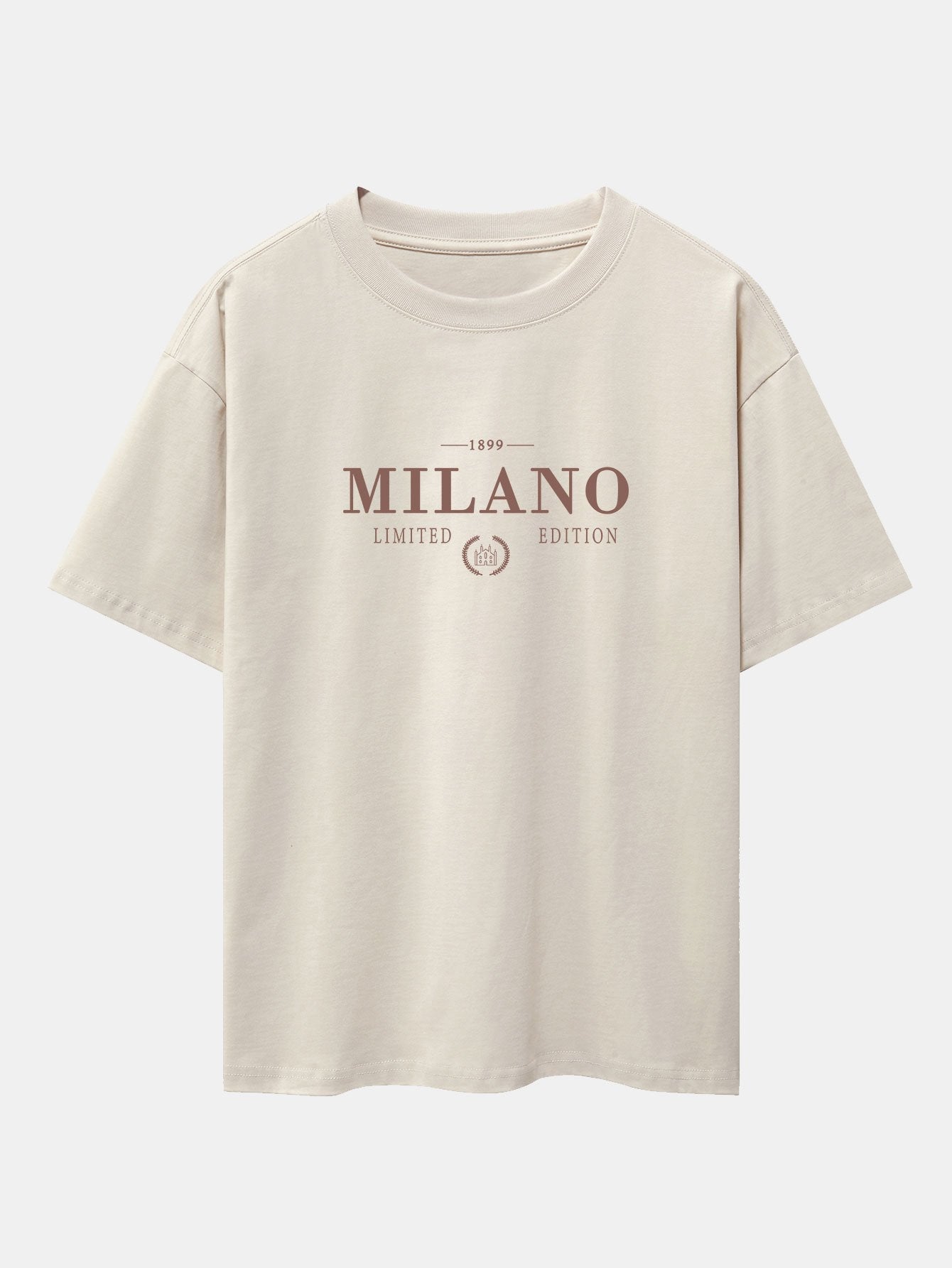 Milano Print Drop Shoulder Oversize T-Shirt