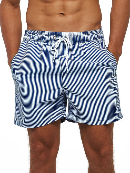 Stripe Print Swim Shorts