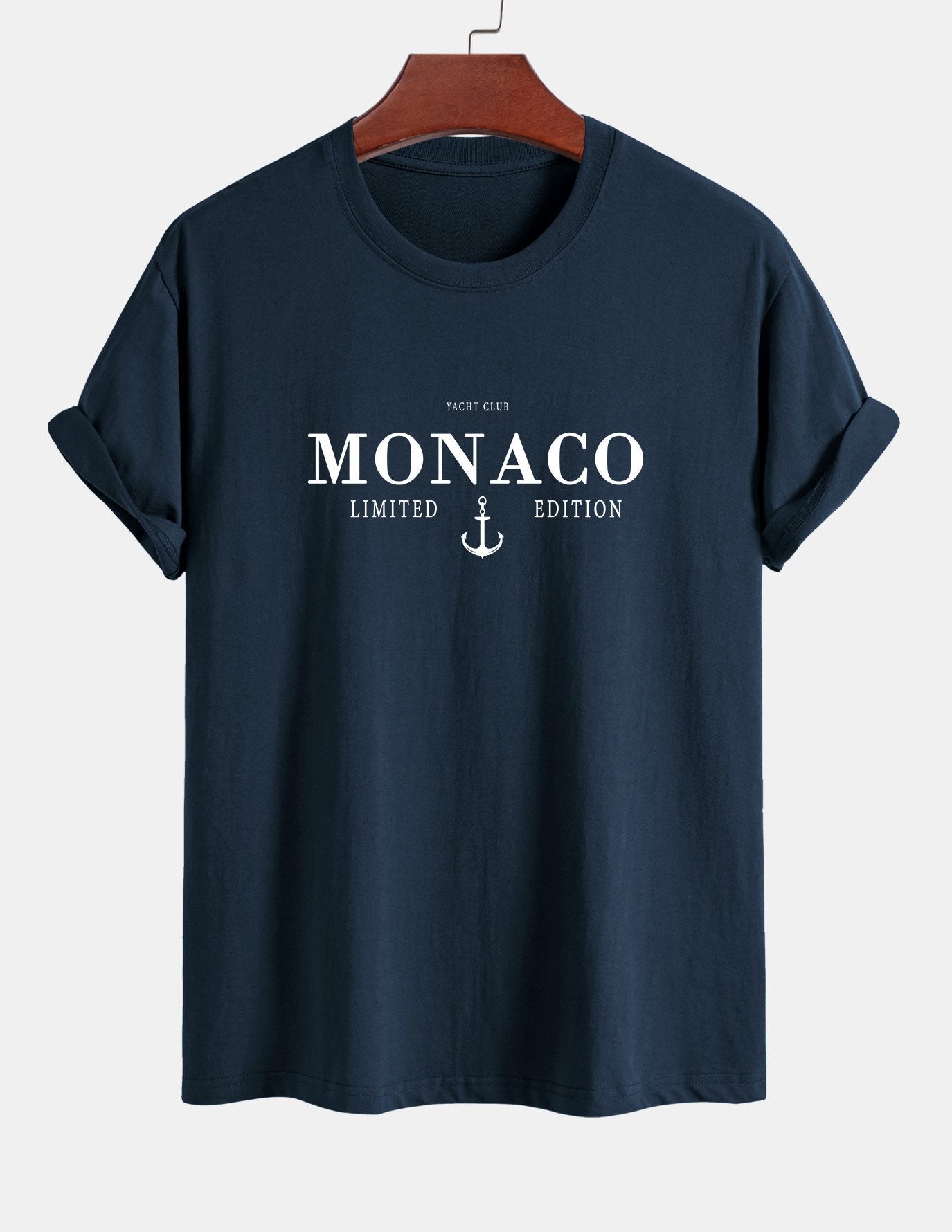 Regular Fit Monaco Slogan Cotton T-Shirt