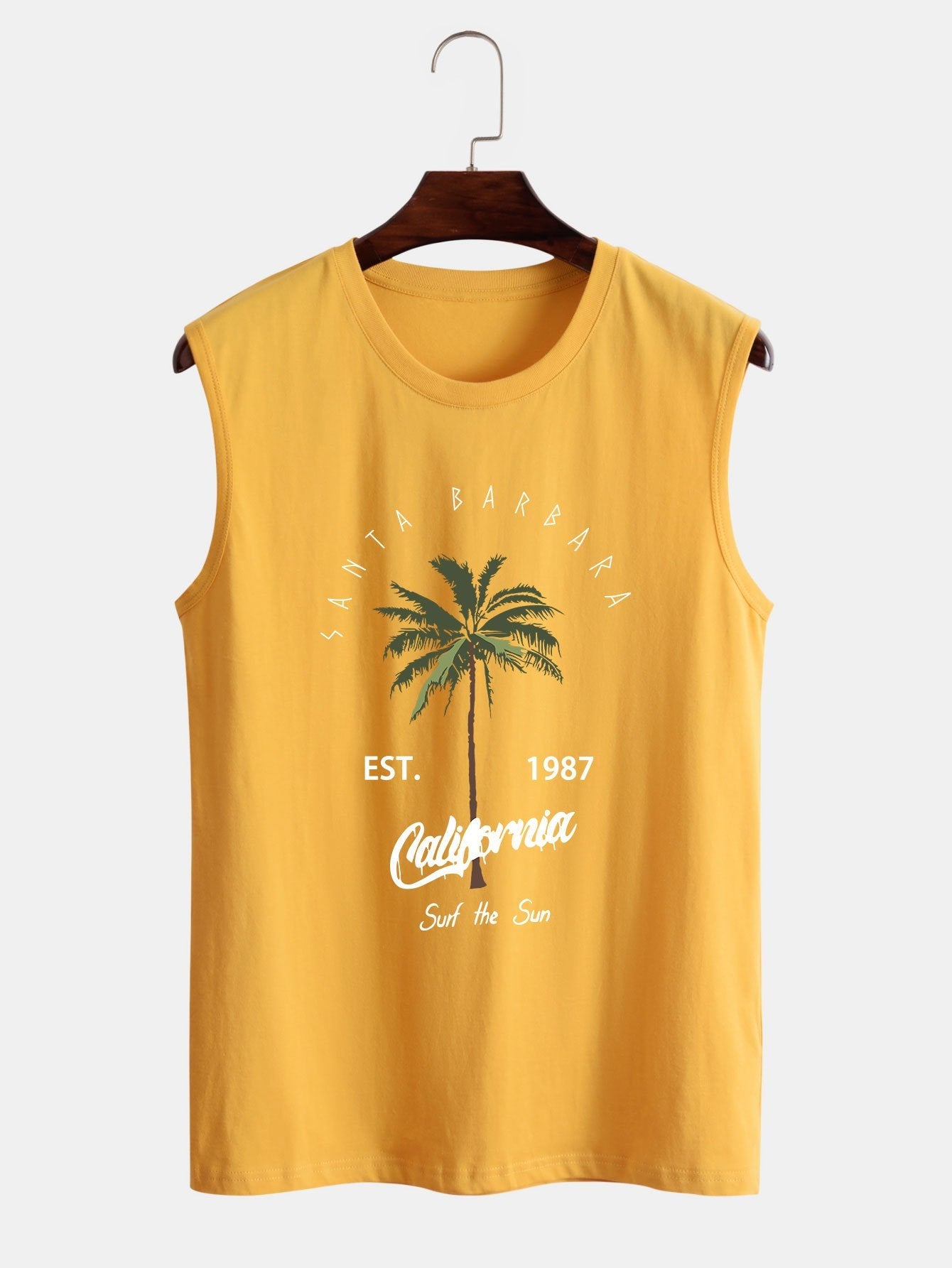 California Palm Tree Print Tank Top