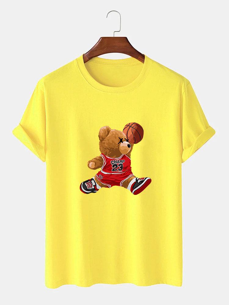 Basketball Player Bear Print T-Shirt