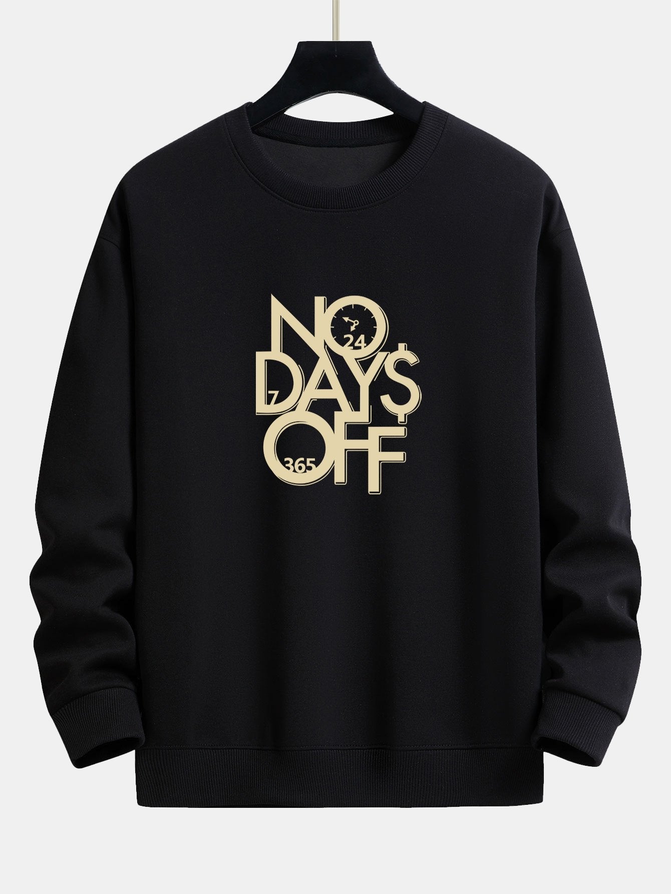 Sweat-shirt coupe décontractée à imprimé No Days Off