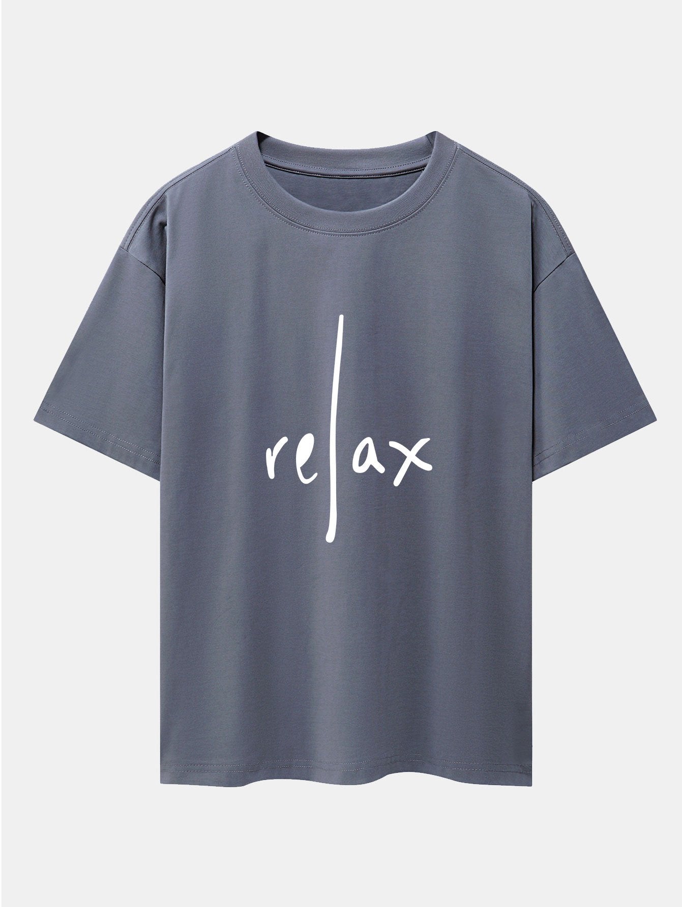 Relax Print Drop Shoulder Oversize T-Shirt