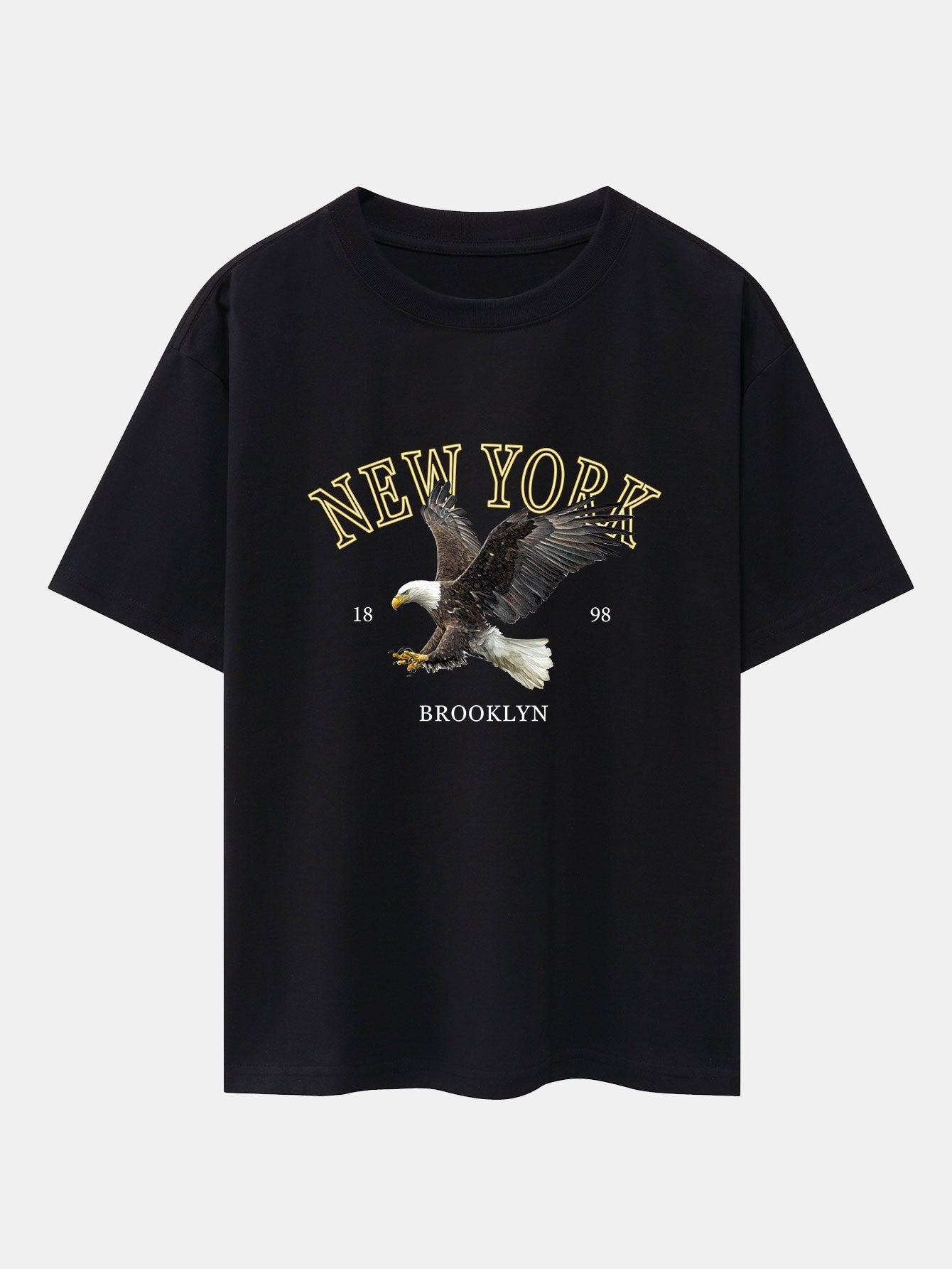 New York Eagle Print Heavy Weight Oversize T-Shirt