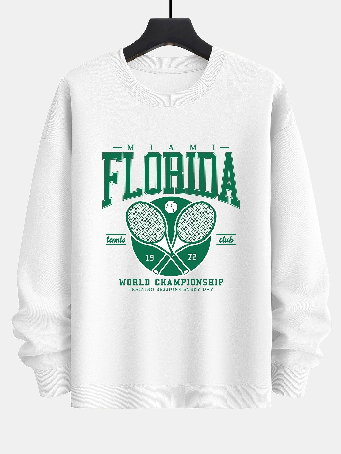 Sweat-shirt coupe décontractée à imprimé Florida Tennis