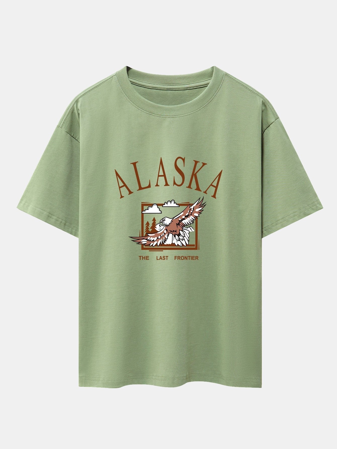 Alaskan Eagle Print Heavy Weight Oversize T-Shirt