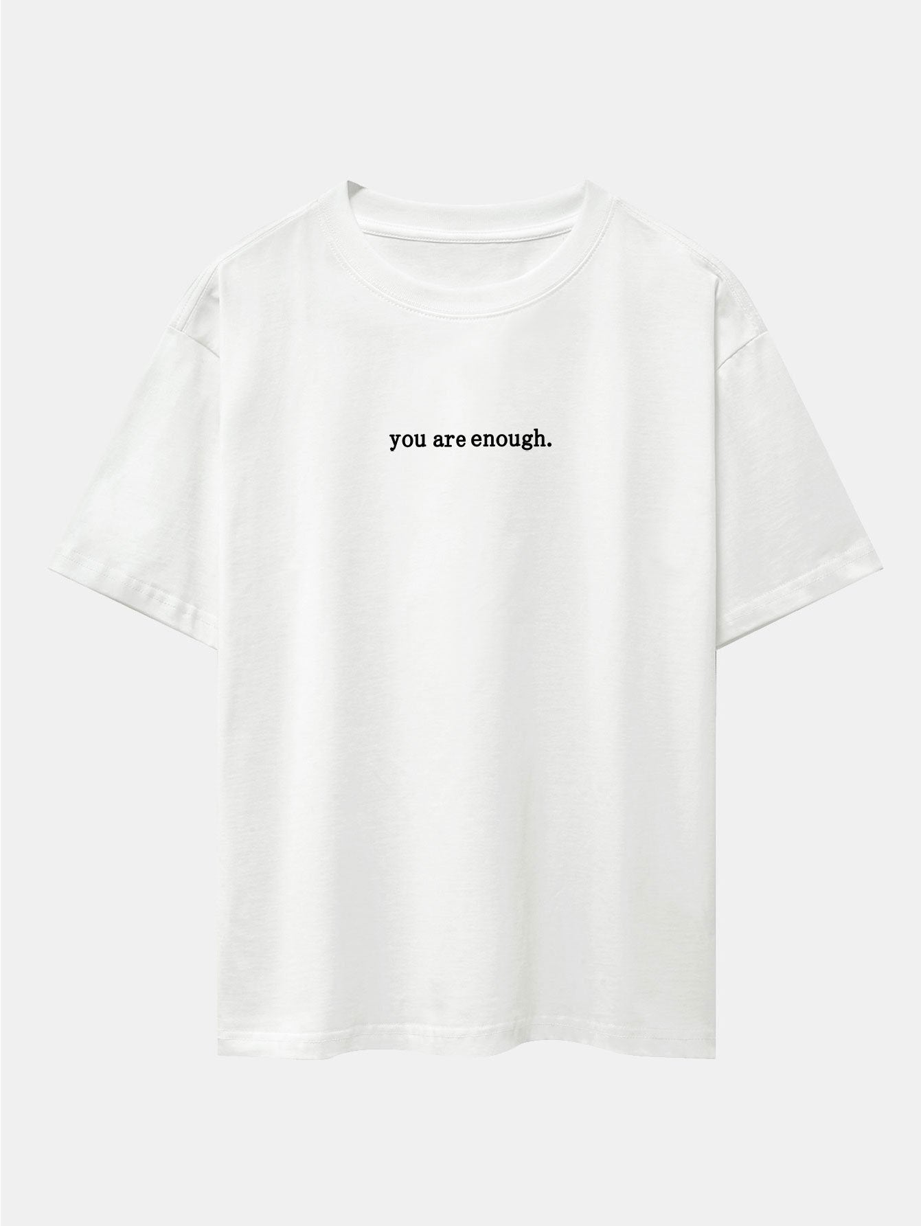 T-shirt oversize à épaules tombantes et slogan imprimé au dos 