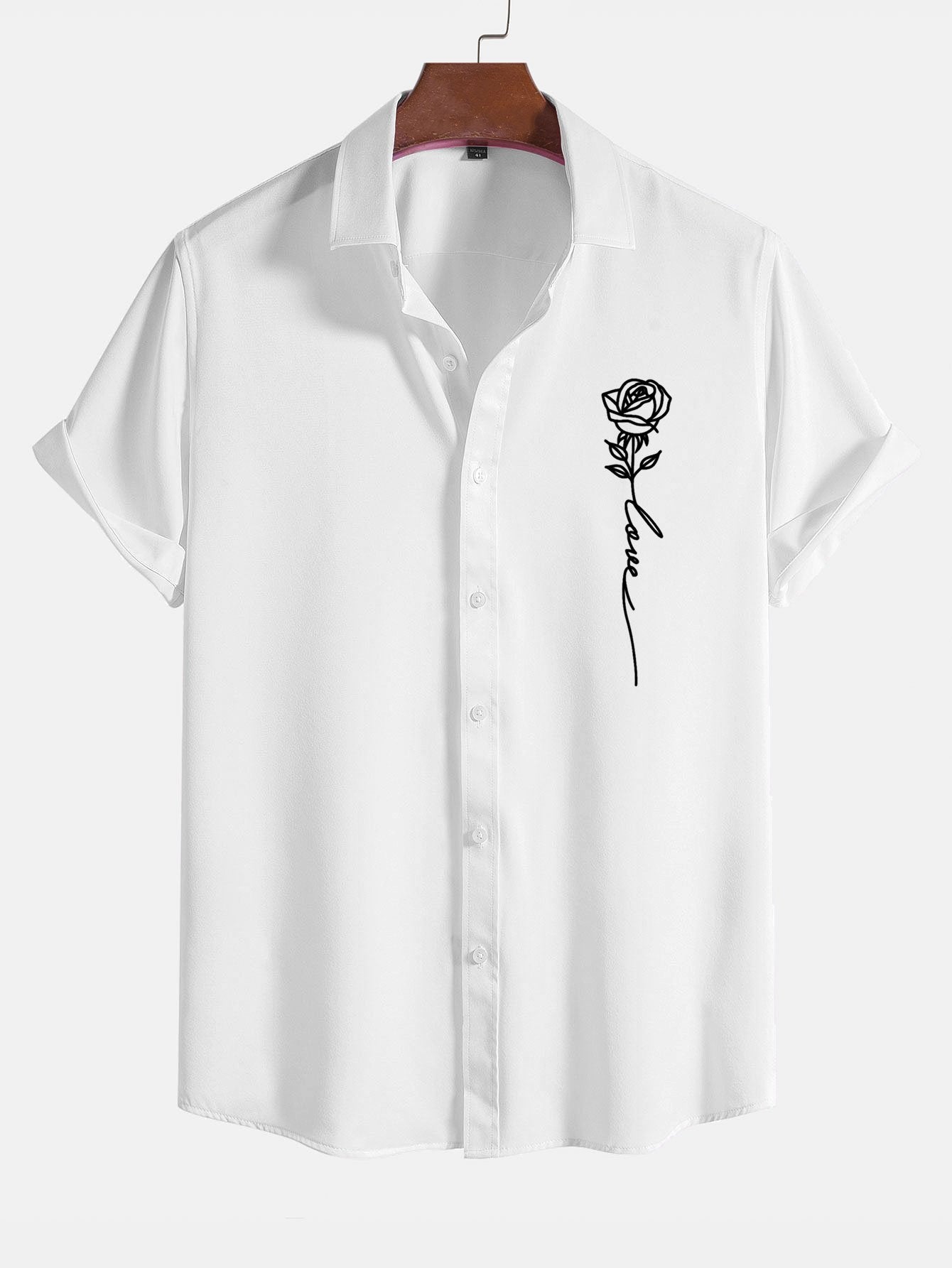 Chemise boutonnée à imprimé Rose Love