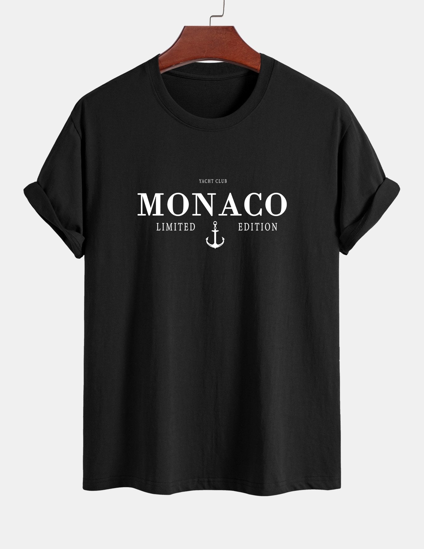 Regular Fit Monaco Slogan Cotton T-Shirt