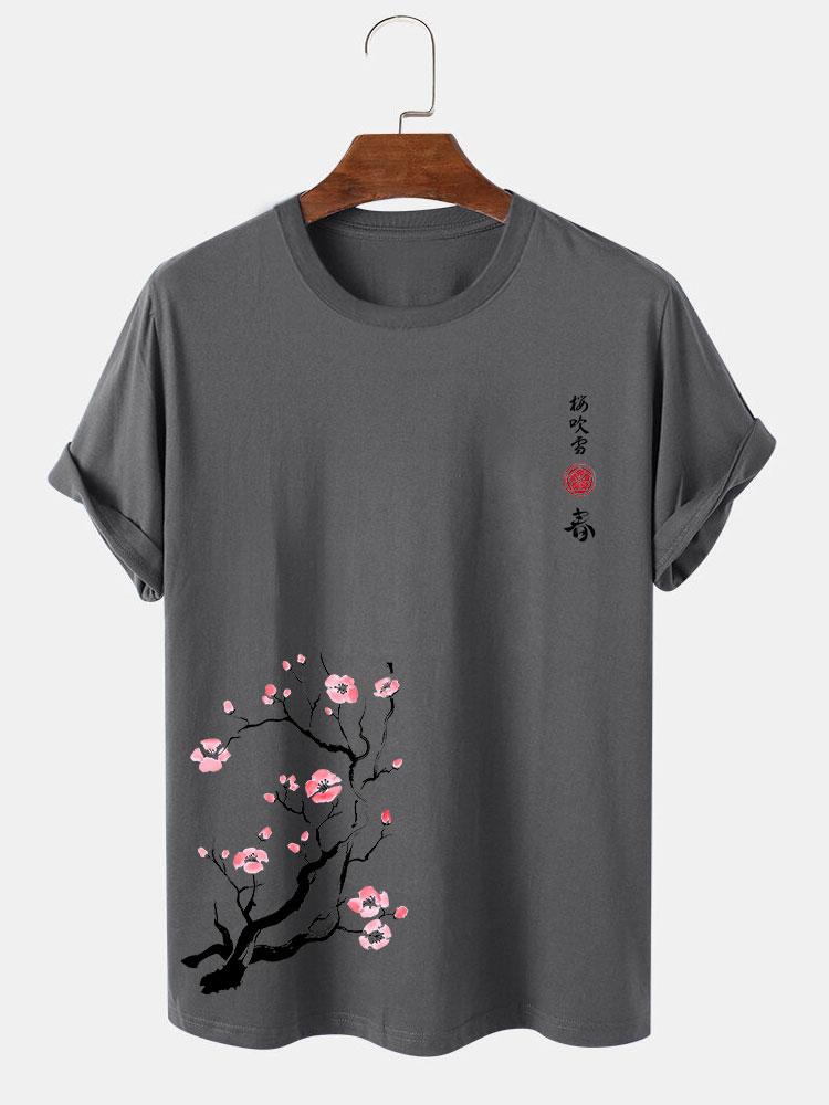 Cherry Blossoms Print T-Shirt