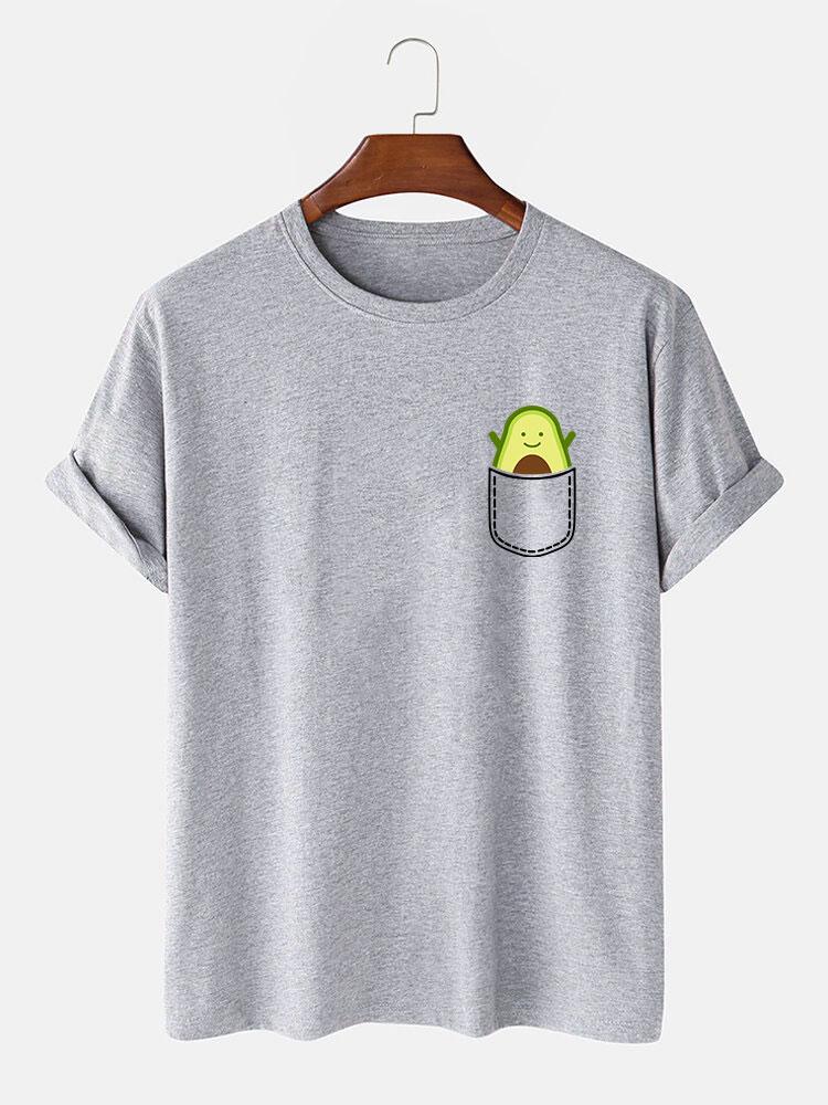 Pocket Avocado Print T-Shirt