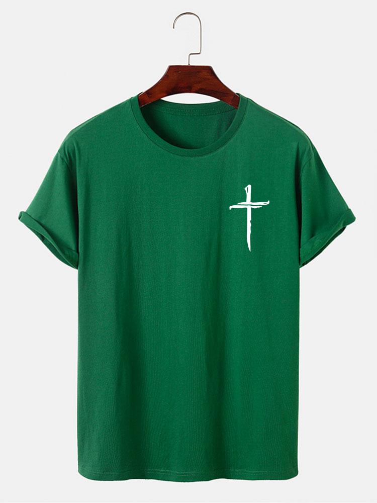 Cross Print T-Shirt