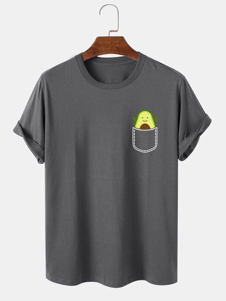 Pocket Avocado Print T-Shirt