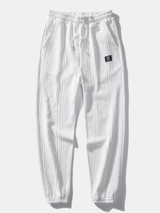 Geometric Jacquard Jogger Pants