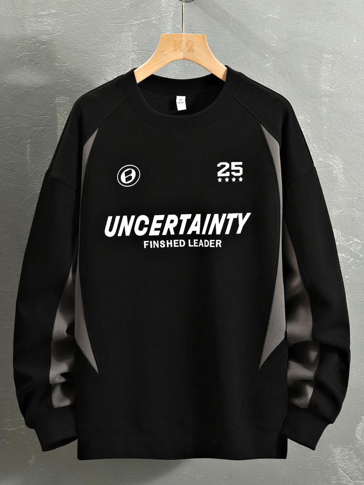 Sweat-shirt oversize color block à slogan