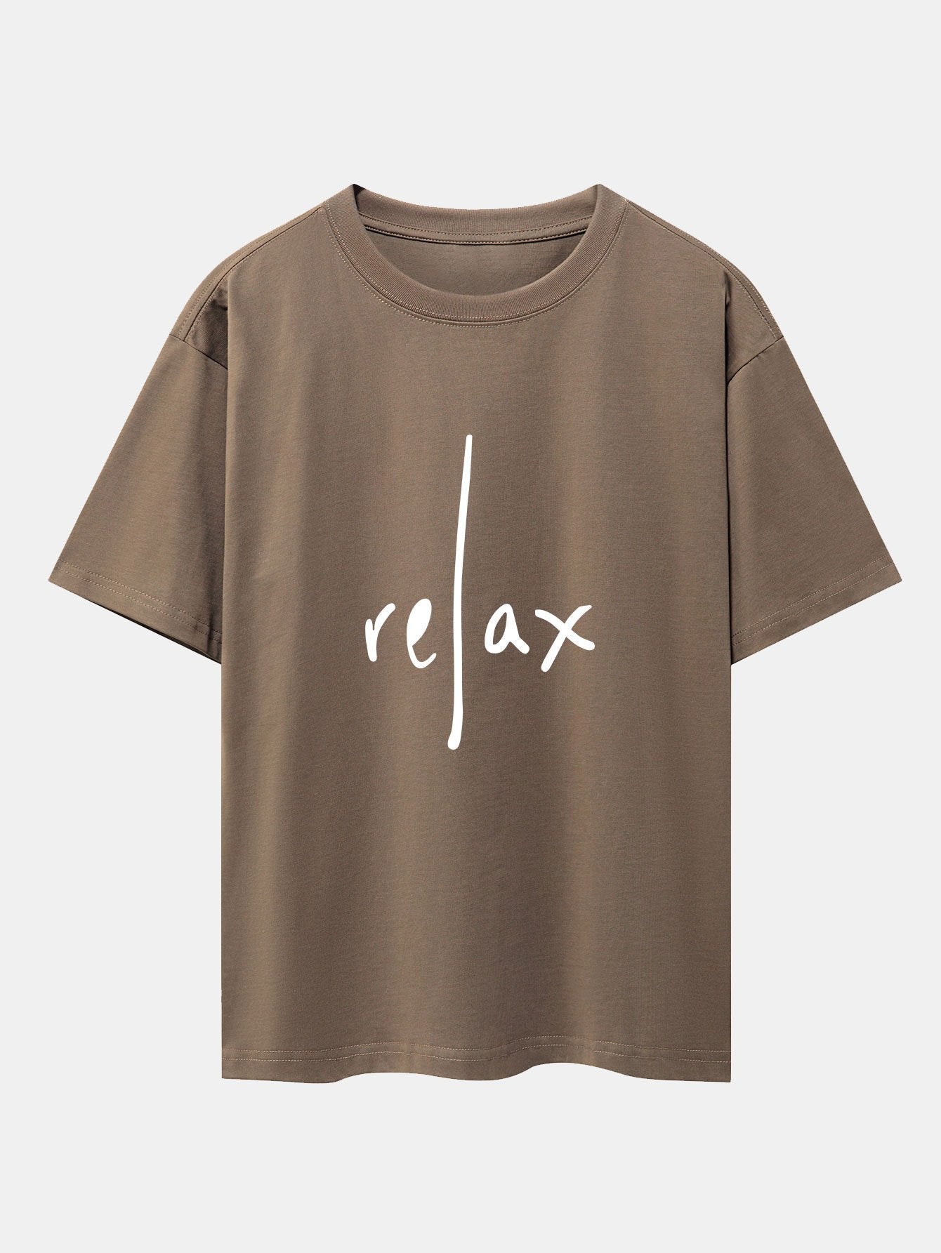 Relax Print Drop Shoulder Oversize T-Shirt