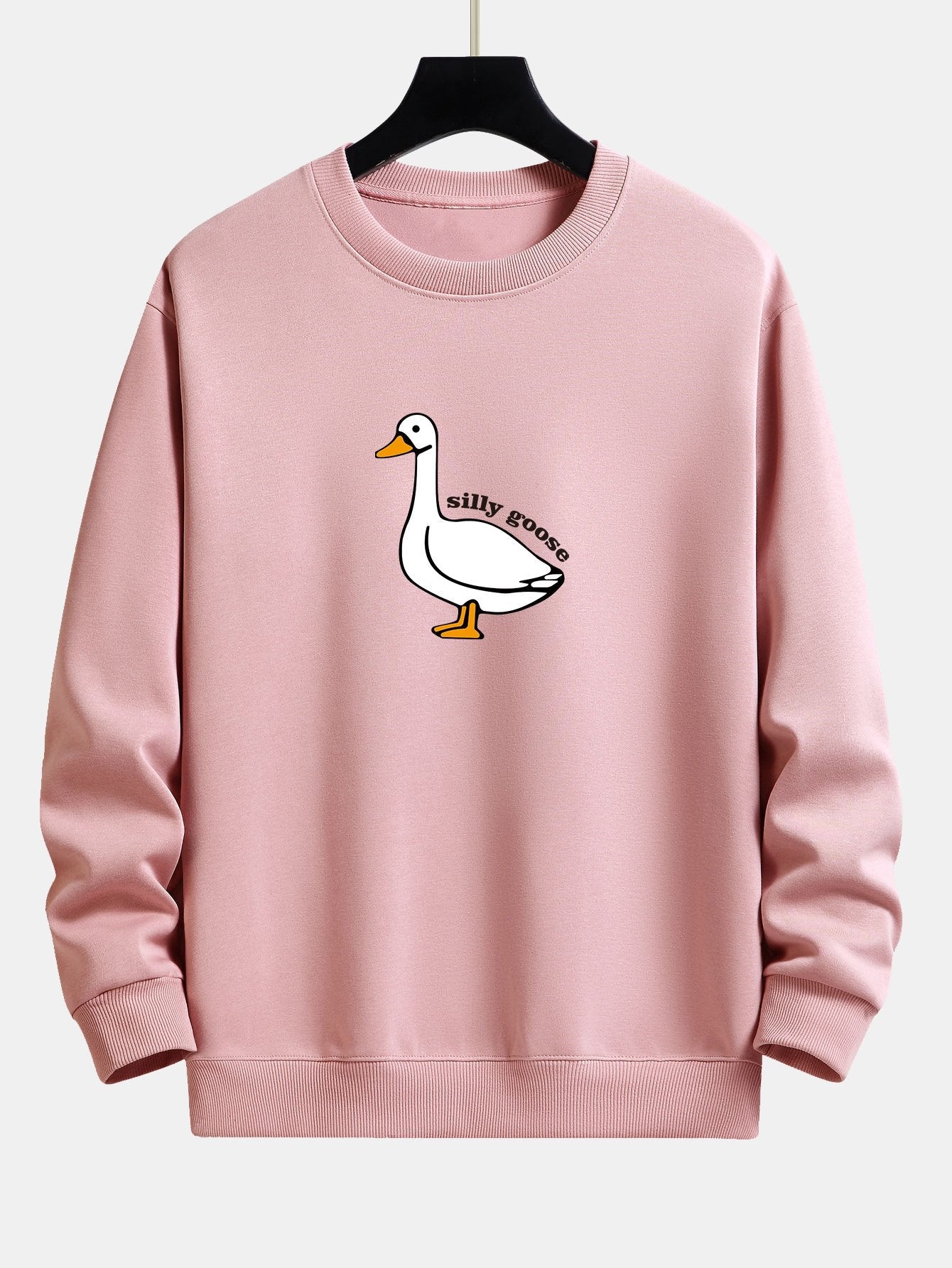 Sweat-shirt coupe décontractée à imprimé Silly Goose