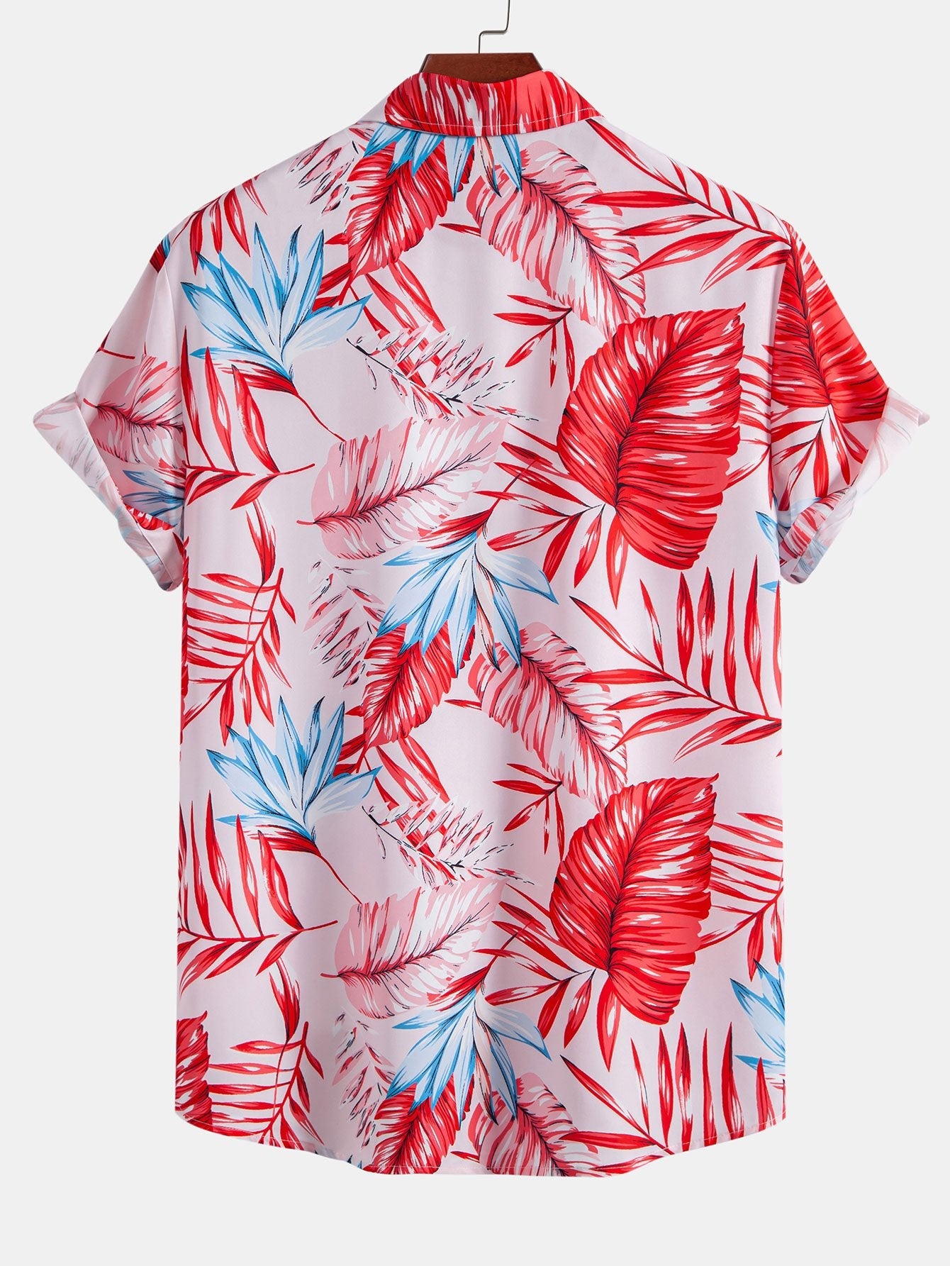 Chemise boutonnée à imprimé tropical