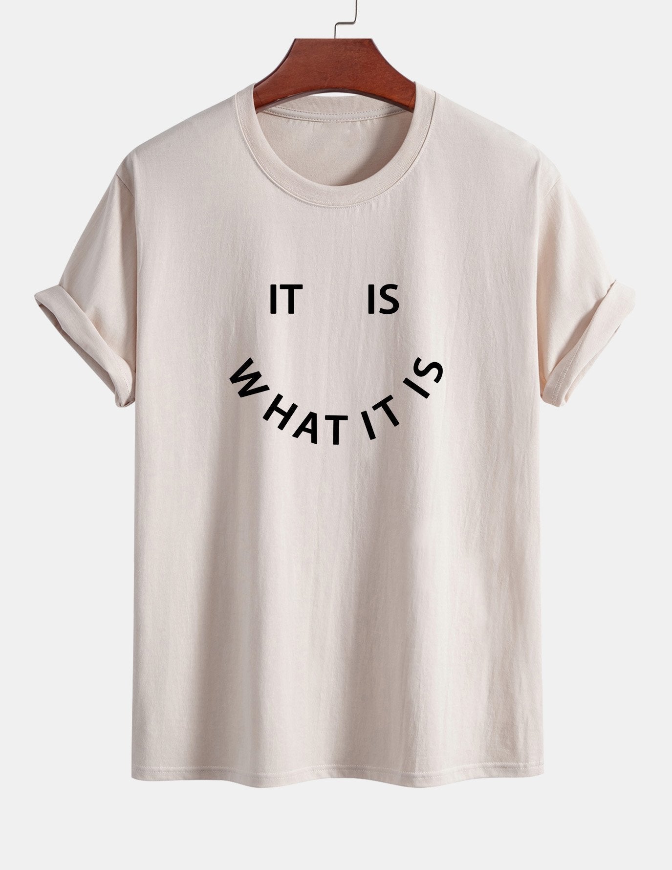 Regular Fit It Is What It Is Print Cotton T-Shirt