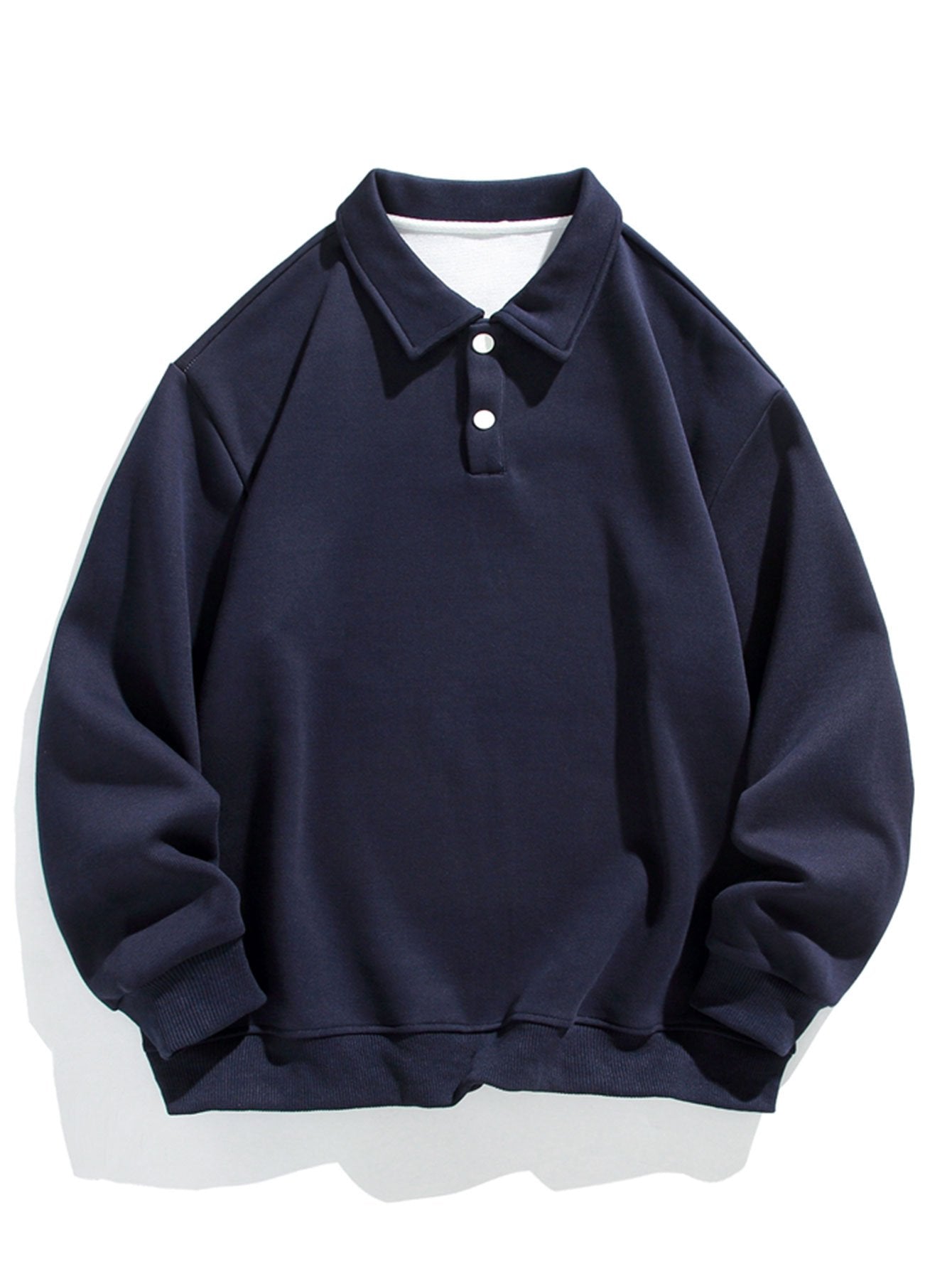 Relax Fit Basic Polo Sweatshirt