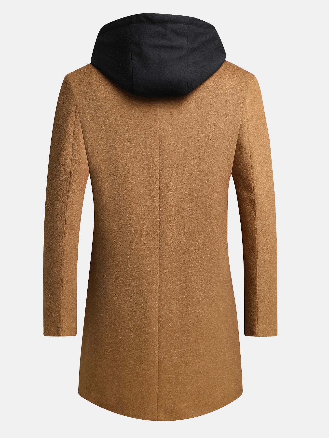 Detachable Hooded Woolen Overcoat