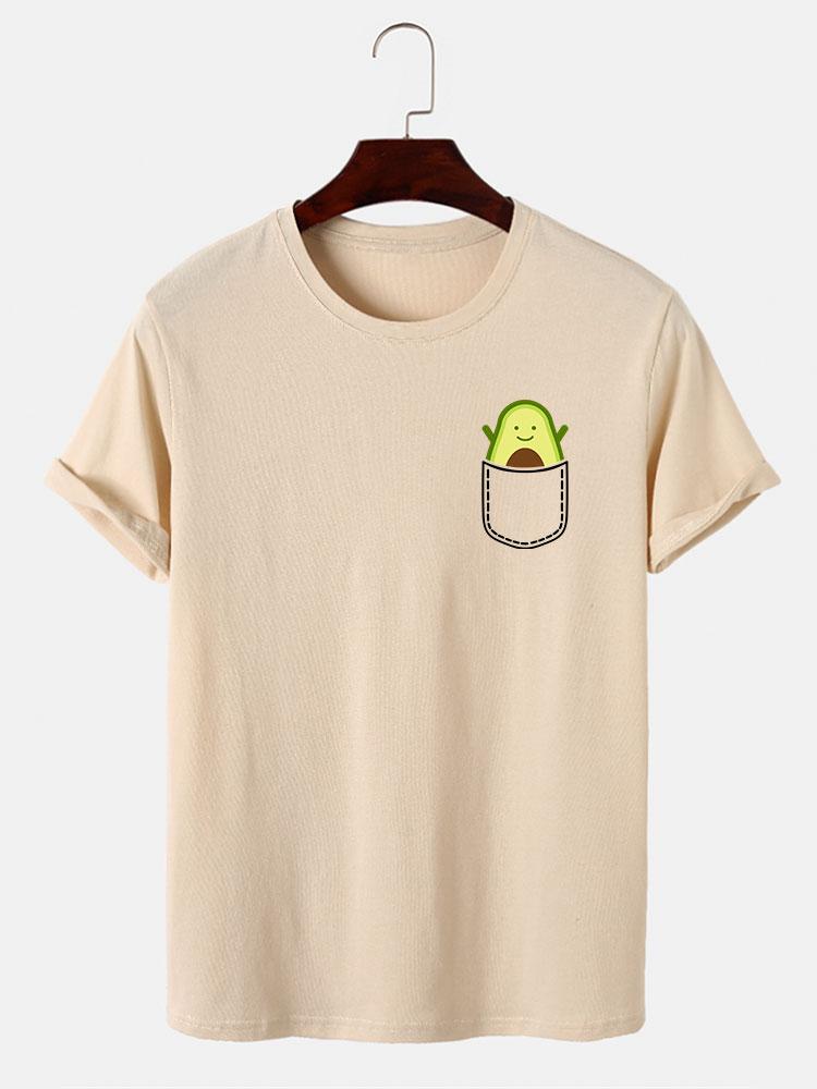 Pocket Avocado Print T-Shirt