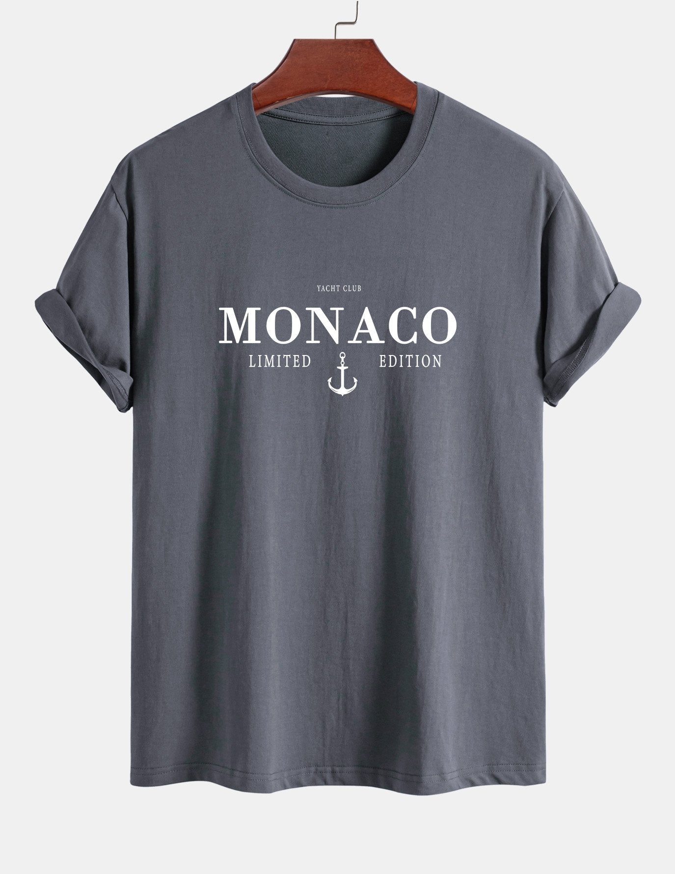 Regular Fit Monaco Slogan Cotton T-Shirt